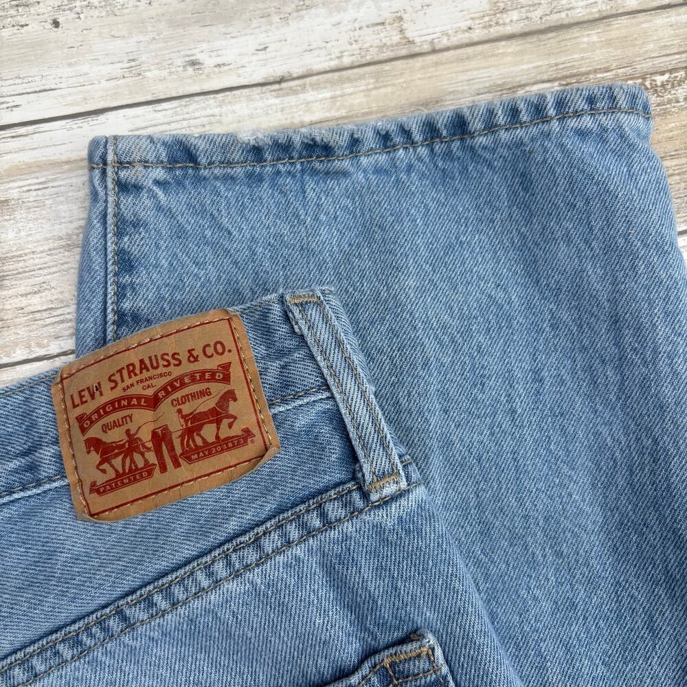 Levi’s 94’ Baggy Jeans Sz 32 Blue Wide Leg Distressed High Rise Grunge Skater - Picture 4 of 11
